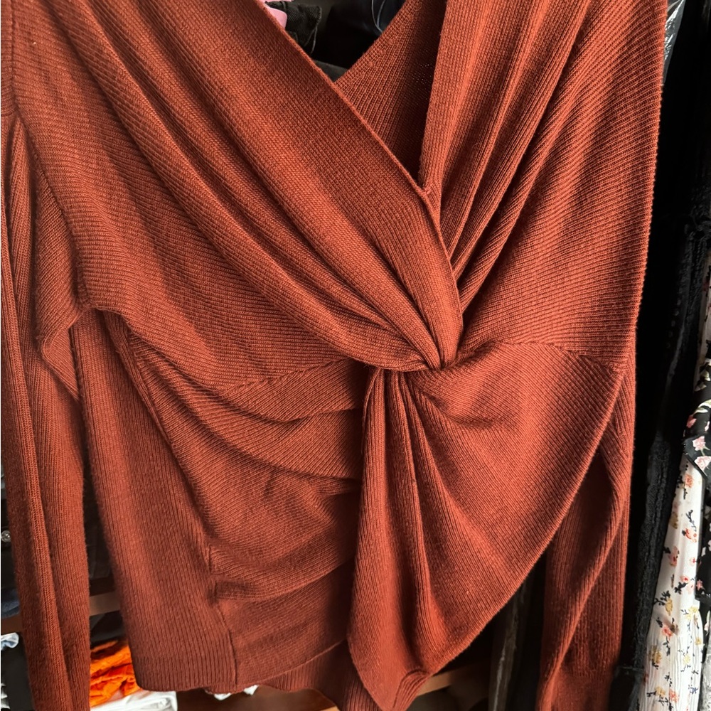 Bar III Terracotta Knit Sweater